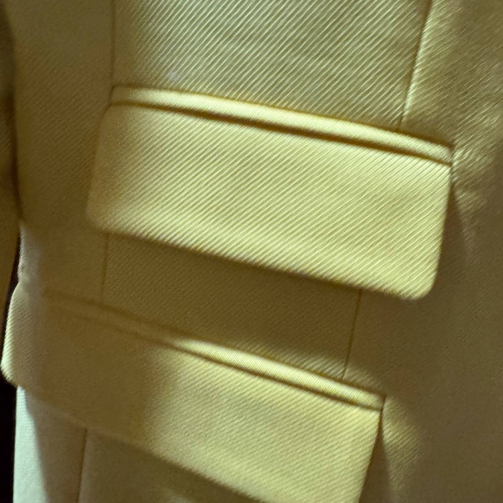 Banana Republic Long Wool Sculpt Blazer Yellow Size 8 NWT - Picture 8 of 13